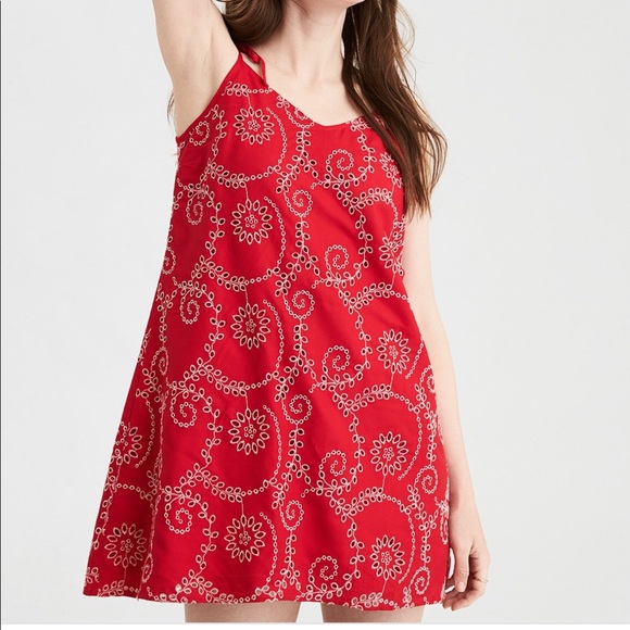 AEO | Eyelet Shift Dress - Picture 2 of 2